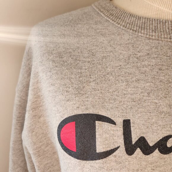 Champion Crewneck Sweatshirt Heather Grey Size M - Picture 2 of 5
